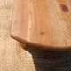 Round coffee table in solid walnut – foldable top