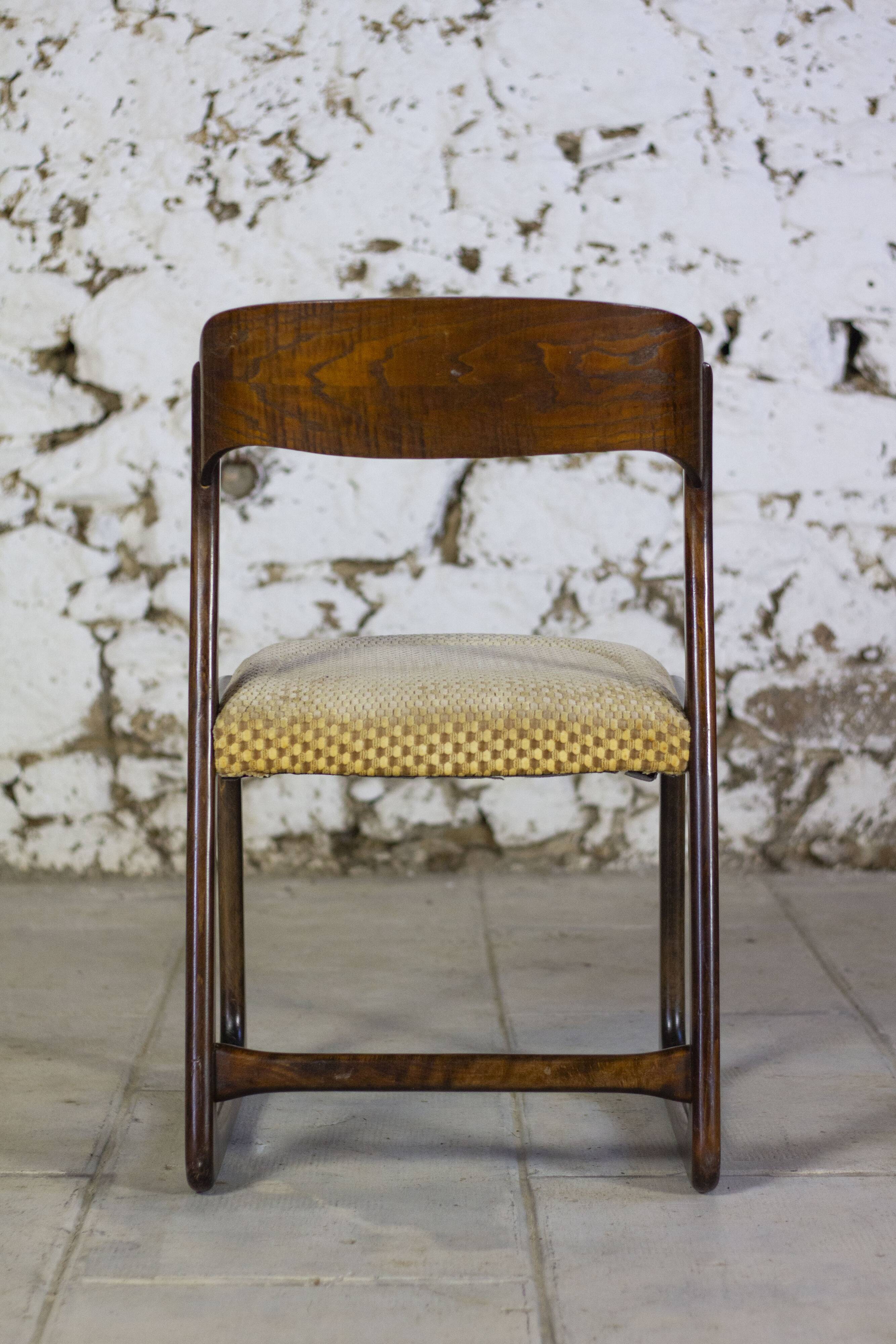 Set of 3 sleigh chairs by Baumann, 1960