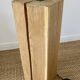 Solid oak floor lamp with contemporary shade