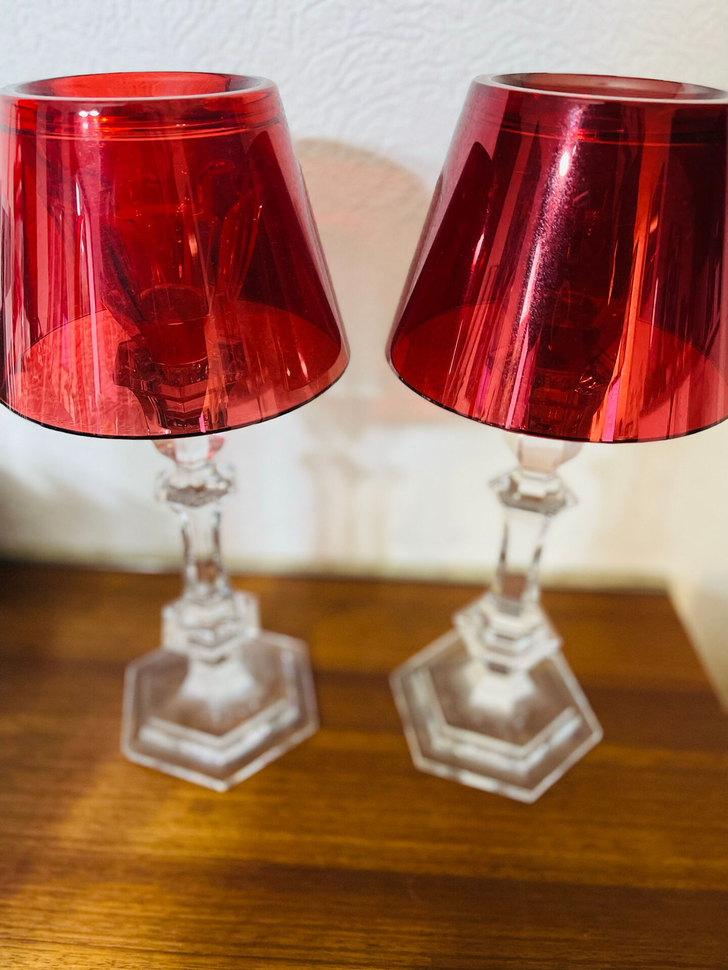 Baccarat Candle Holder Pair