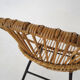 Fauteuil en rotin et en métal Rohe Noordwolde, Pays-Bas des années 1950