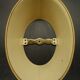 Louis XV style lamp from Lucien GAU - green sheet metal lampshade with cracked effect