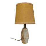 Lampe en céramique grès patinée et jute