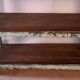 Old Burmese teak shelf blue-gray patina