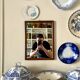 Dark wooden mirror ☐ 40 x 29.5 cm