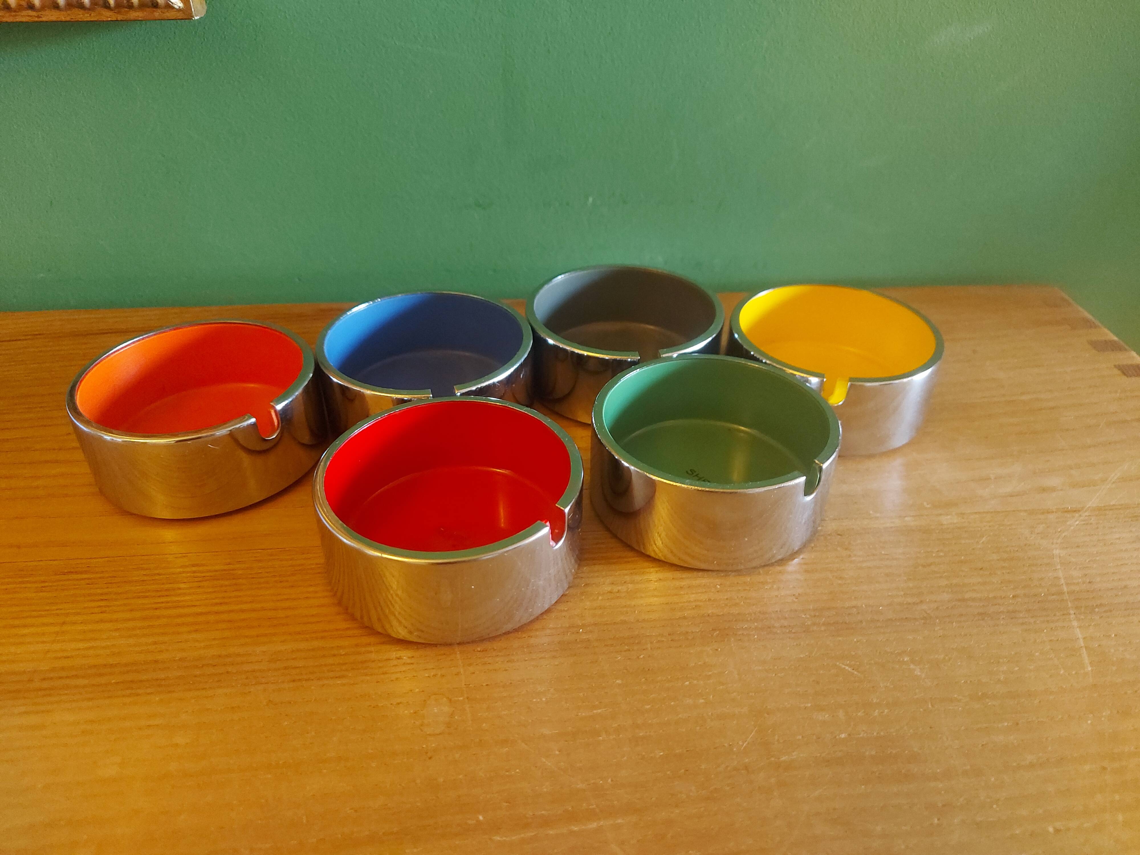 Set of 6 vintage isamu kenmochi ashtrays, edited for shell