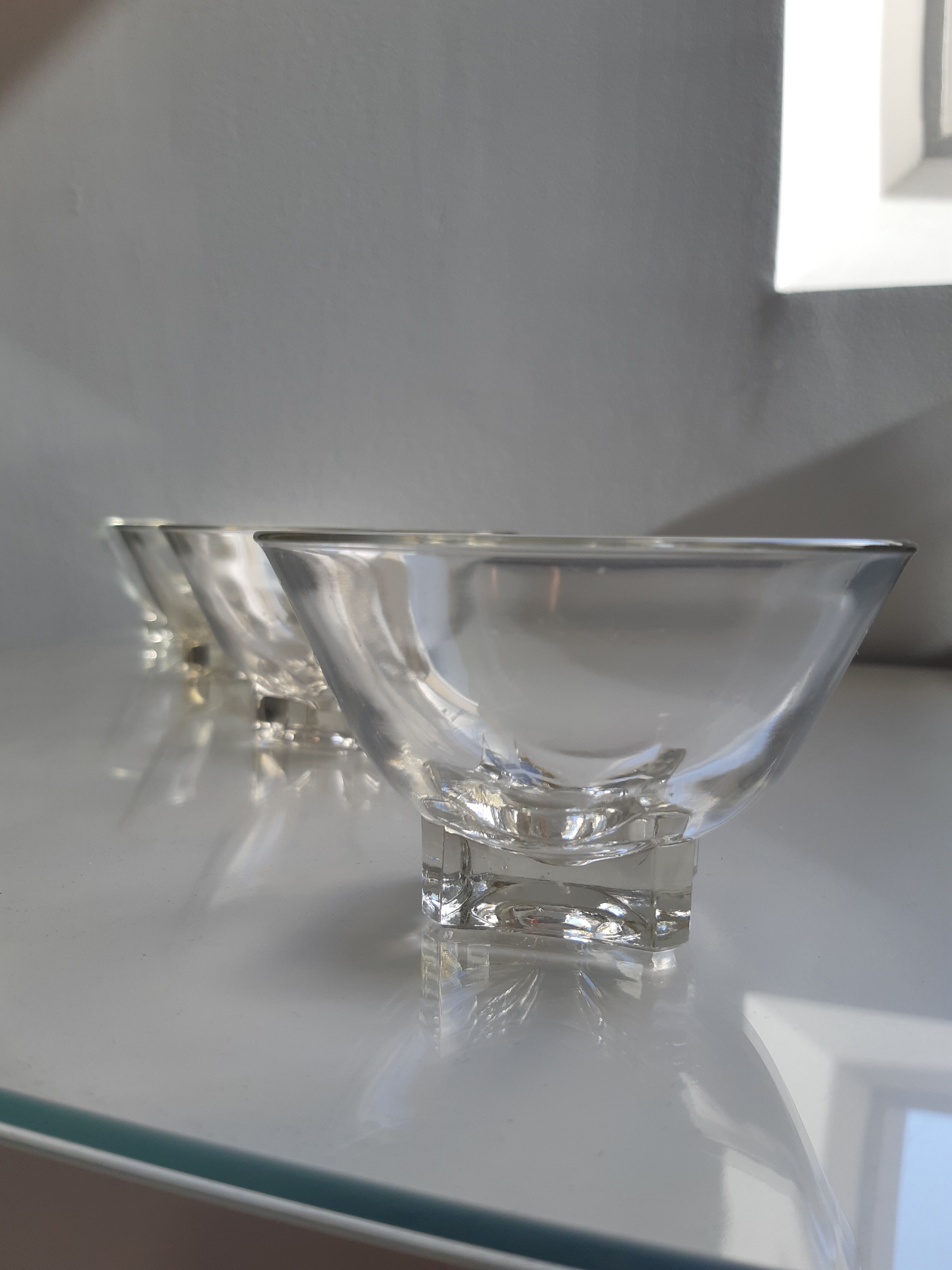 Lot de 4 coupelles en verre vintage