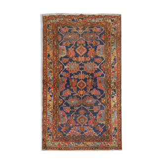 Tapis antique de Mahal persan, tribal oriental de laine- 121x196cm