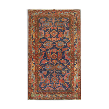 Handwoven Antique Persian Mahal Area Rug, Oriental tribal wool rug- 121x196cm