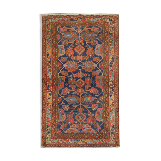 Handwoven Antique Persian Mahal Area Rug, Oriental tribal wool rug- 121x196cm