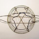 Chrome metal egg basket