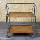 60s 70s serving trolley dinette side table space age brown design 60s 70s