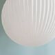 Scandinavian teak and white satin glass pendant light, 1960s