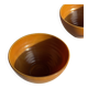 Lot de 4 petits bols marrons en verre H12 D13