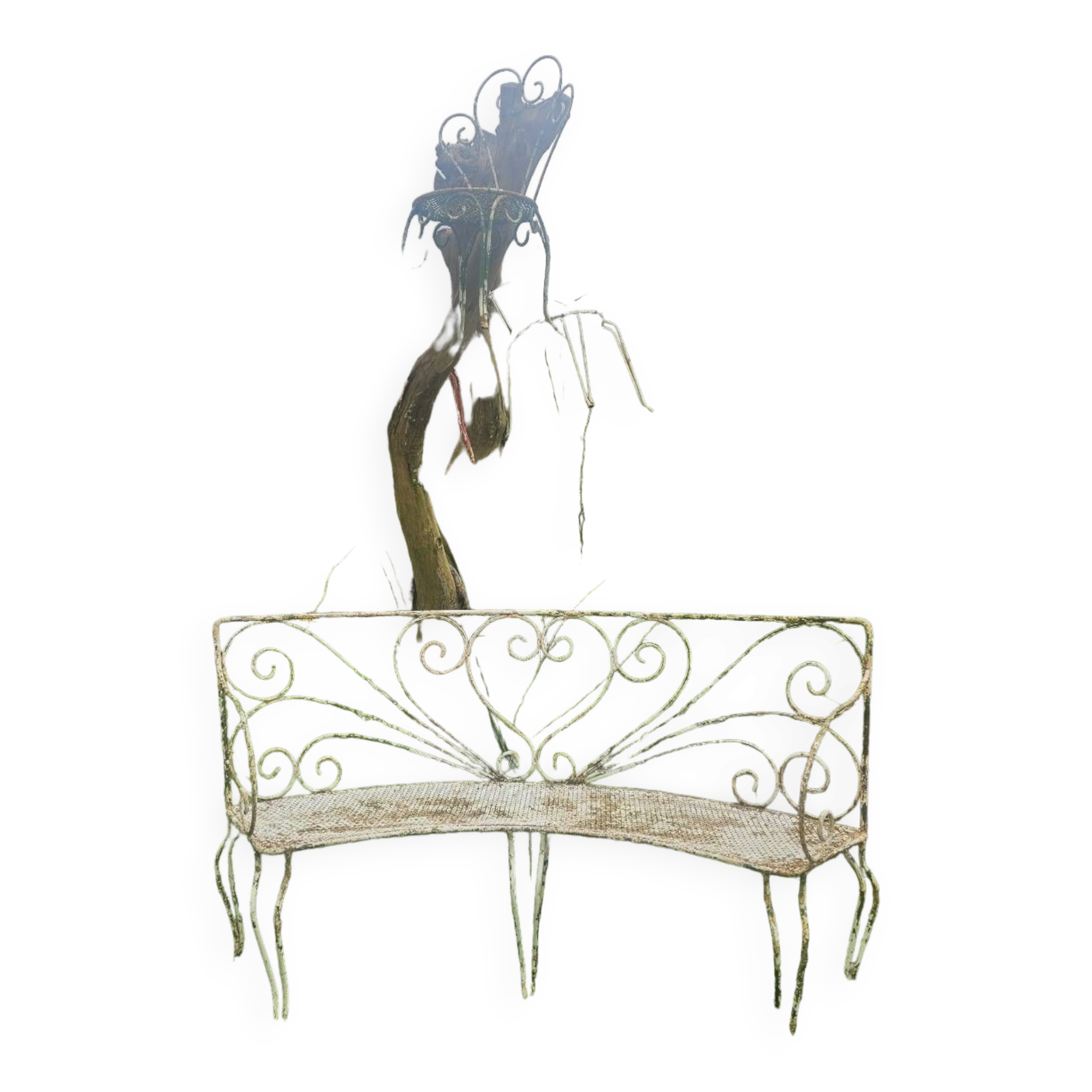 Antique Banquette Fer Forgé XIXeme / XXeme