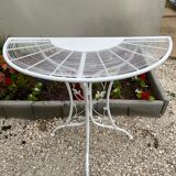 Console table demi-lune fer forgé