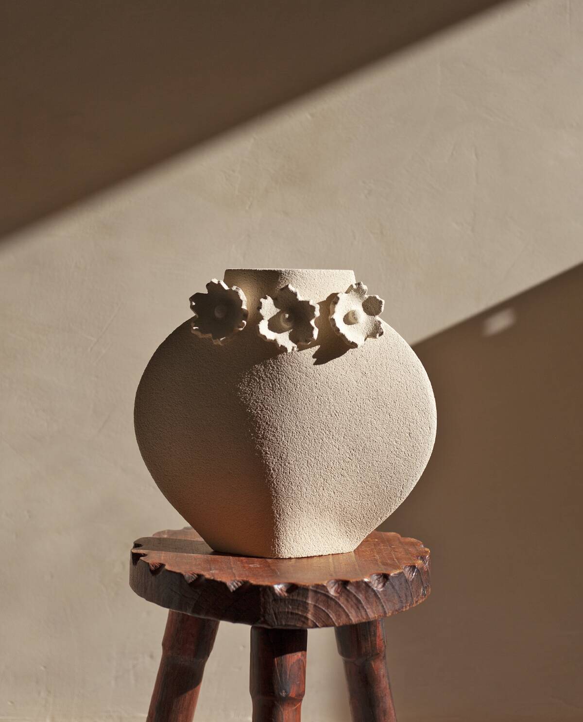 Ceramic Vase 'Sculptural Flowers - Moon'