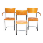 3 Vintage Bauhaus chairs by Mart Stam. 1930s
