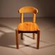 Six Dining Chairs in Pine Wood | Italy 1980s
