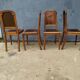Série de 4 chaises art déco cuir 1925