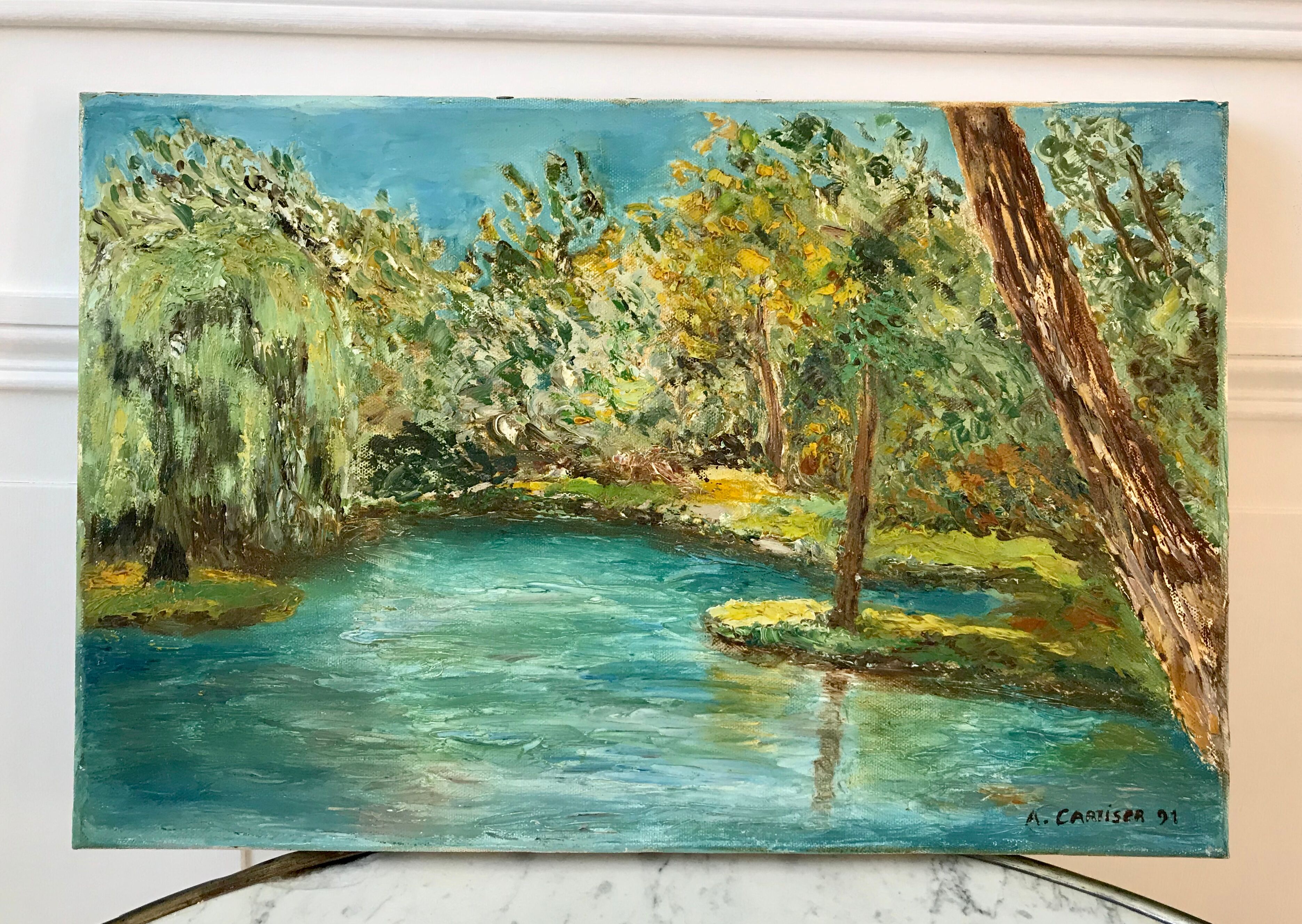 Painting, oil on canvas signed
