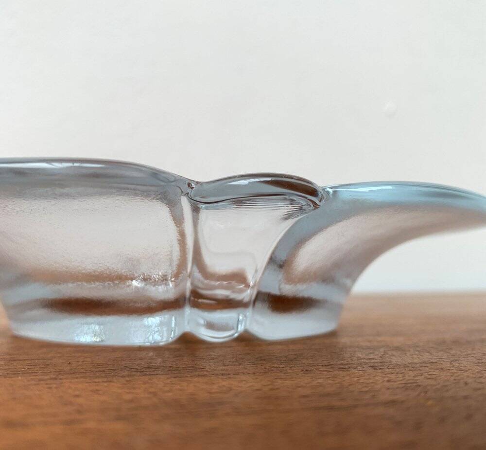 Vintage Danish glass bowl by Holmegaard, 1970s.