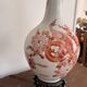 Lampe Vase Porcelaine Imari Japon Japonais Rouge Fer Meiji Phénix Pivoine