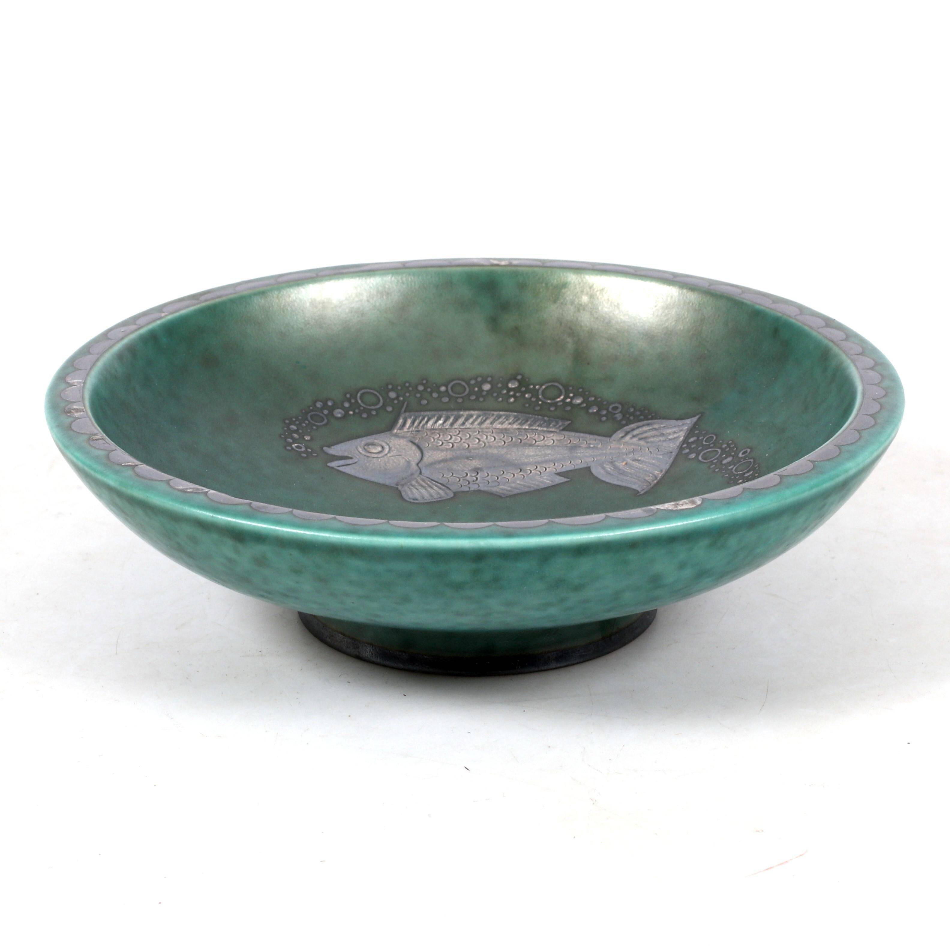 Wilhelm kage bol in ceramic argenta for gustavsberg sweden 1950s marked