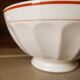 Earthenware ribbed bowl