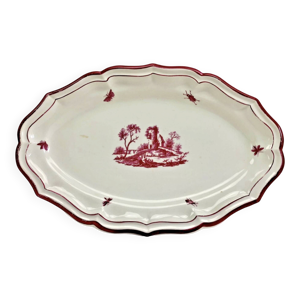 Ancien plat ovale oblong