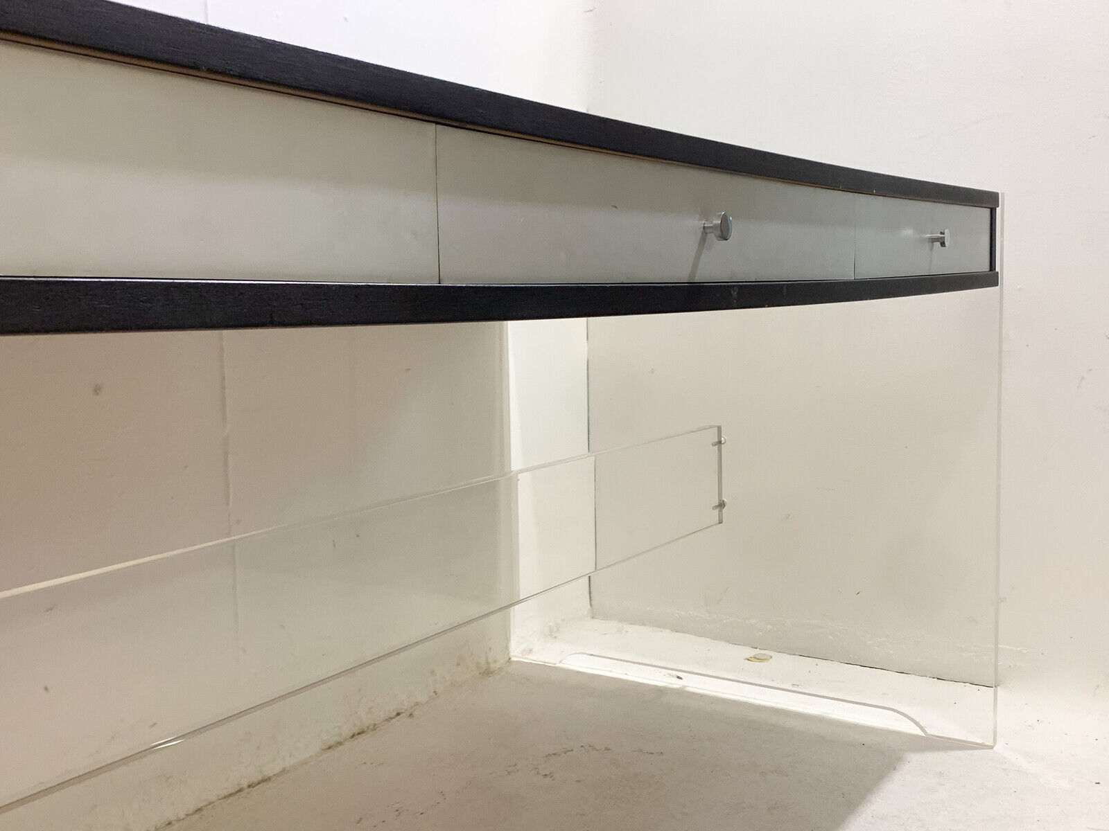 Mid-Century Modern Desk by Poul Nørreklit For Georg Petersens Møbelfabrik, Wood and Plexiglass, 1970