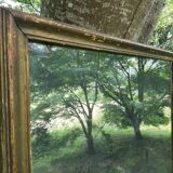 Antique mercury mirror. (Fireplace mirror)