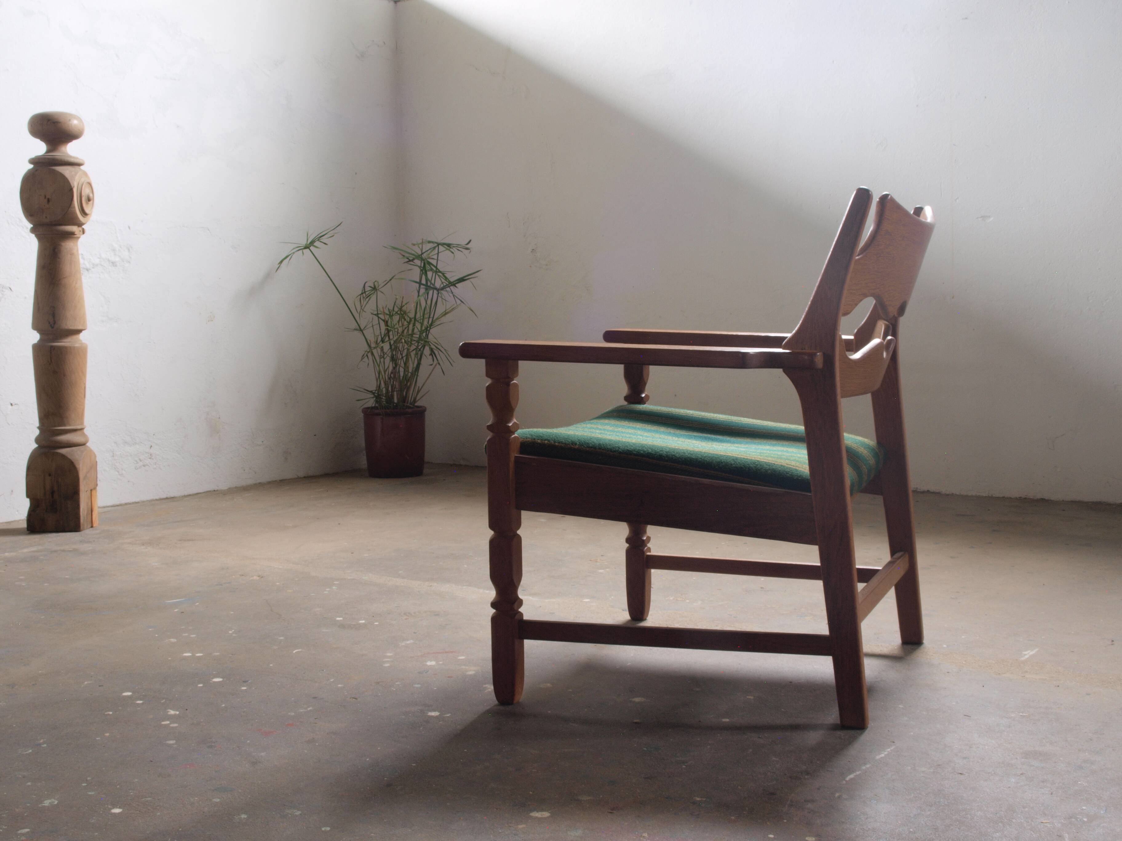 Razorblade Danish Brutalist Lounge Chair Henning Kjærnulf, 1960s Danish