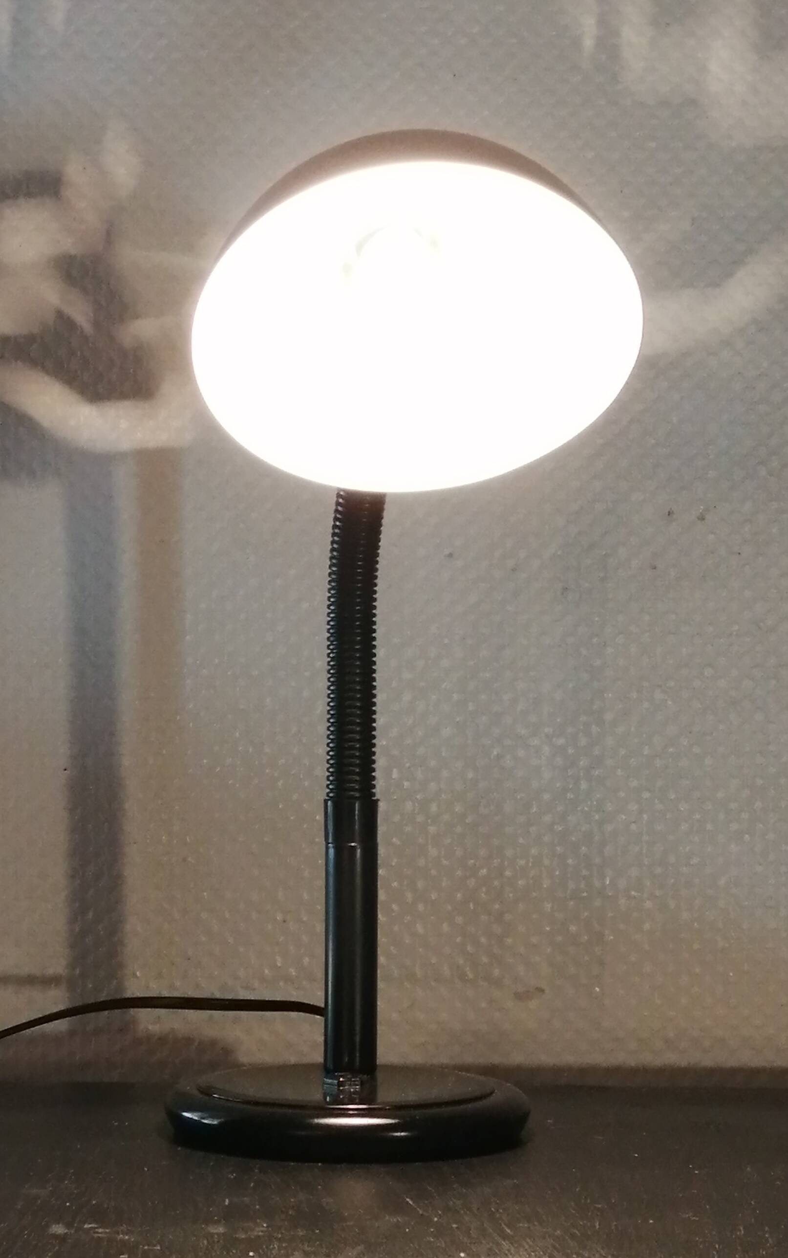 Large black Aluminor desk lamp made in France vintage 1970