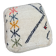 Berber floor pouf: Handwoven Moroccan wool cushion.
