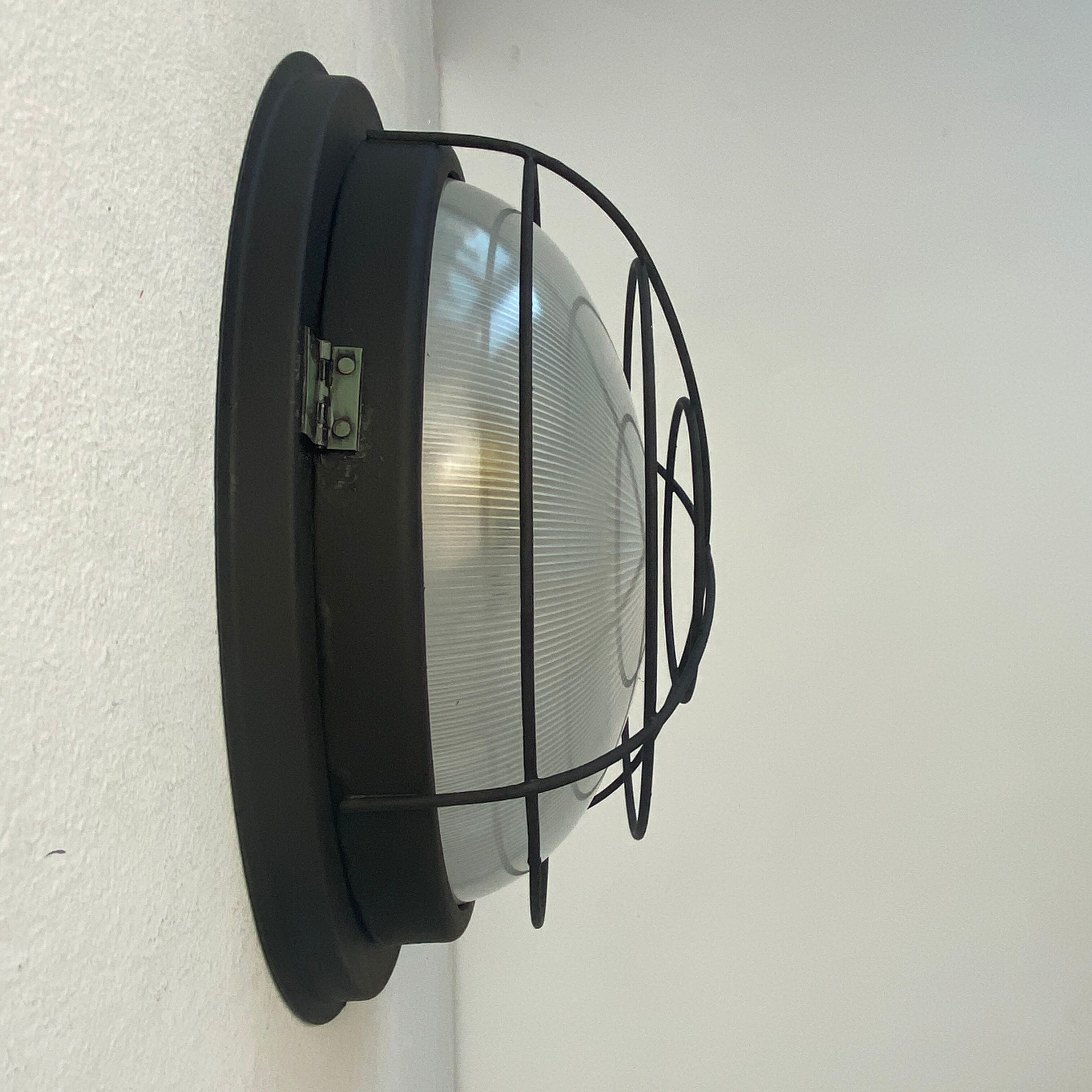 Old holophane industrial wall lamp