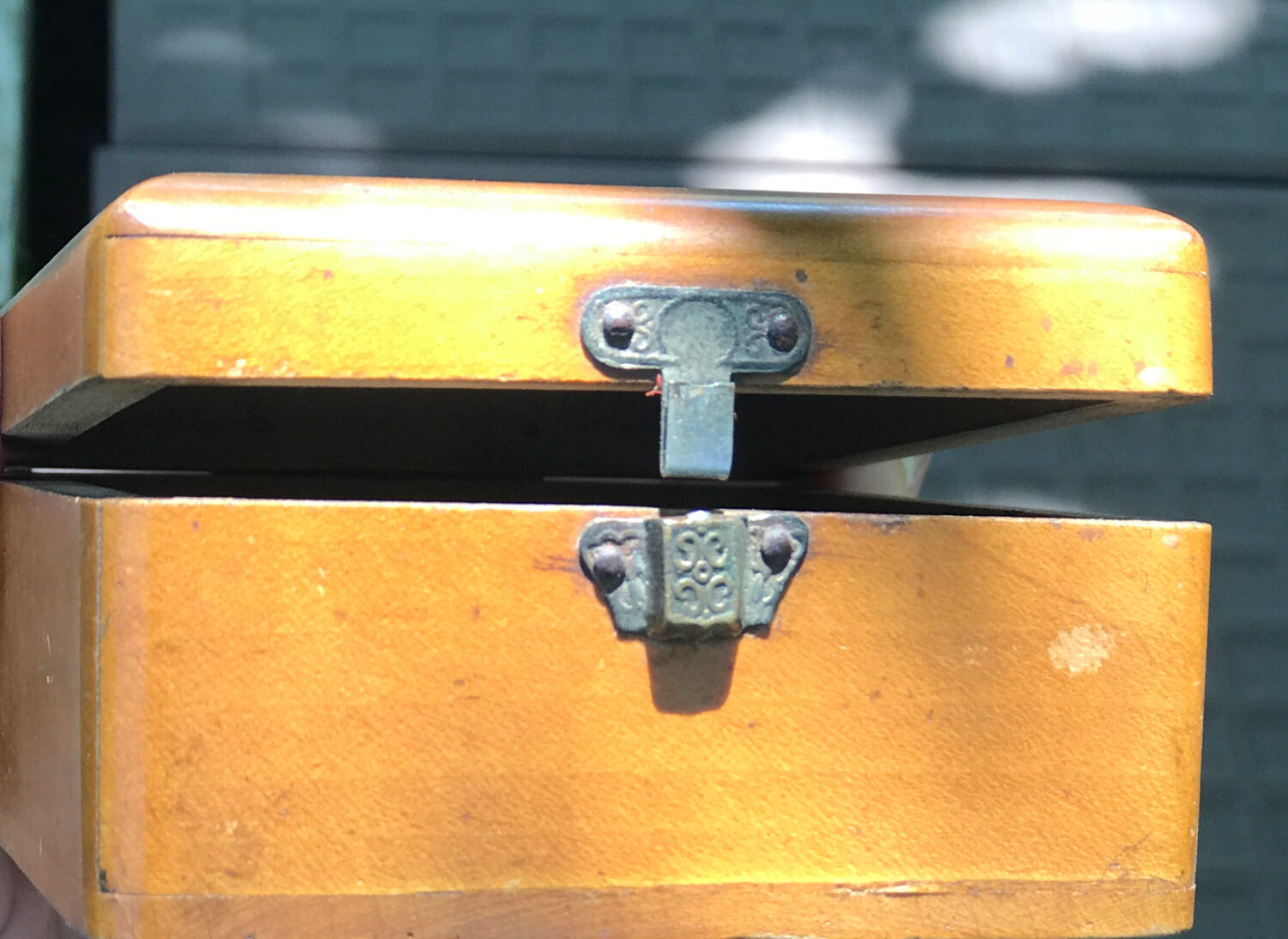 Victorian wooden box Mauchline late 19th century