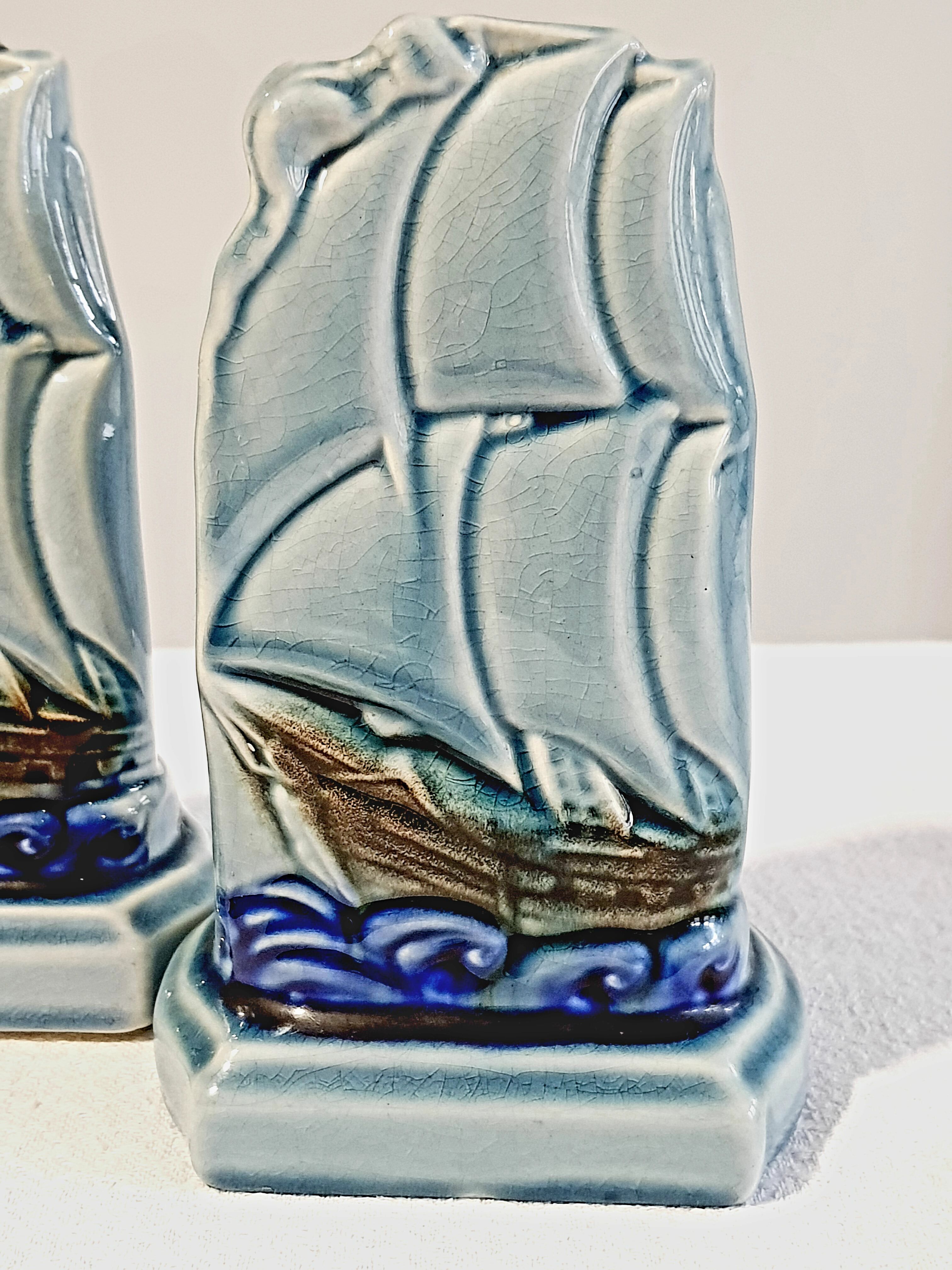 Pair of soliflores boats in dabr Sarreguemines ESDEVE