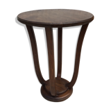 Guéridon Art Déco console bois noyer, table desserte