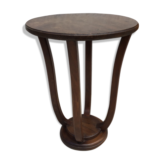 Art Deco side table walnut wood