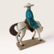 Cheval et cavalier chinois en terre cuite émaillée, XXe
