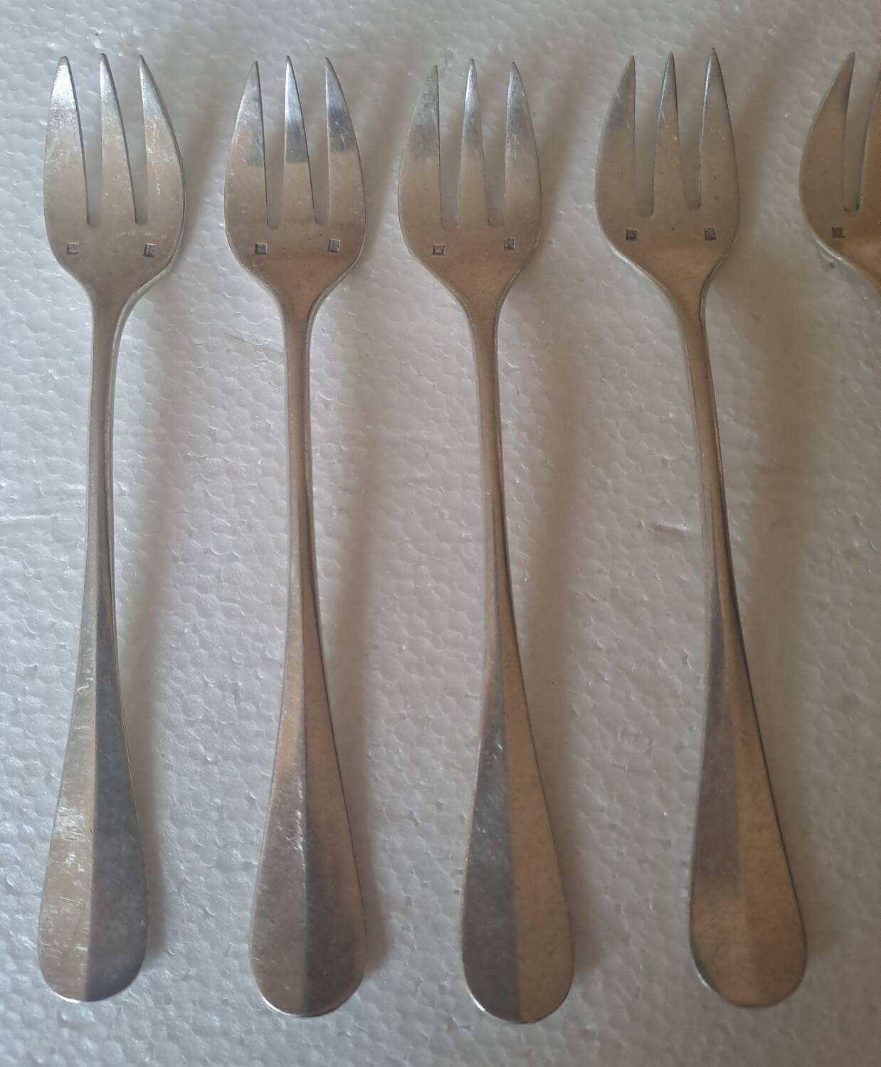 6 silver-plated oyster forks by Alfénide
