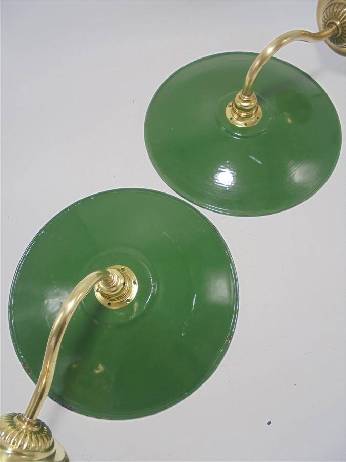 Pair of enamelled sheet metal sconces