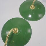 Pair of enamelled sheet metal sconces