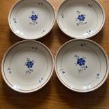4 assiettes à dessert Saint Amand modèle Prisca fleurs