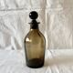 Chromed metal pear - 1 carafe and 6 amber crystal glasses - liquor cellar