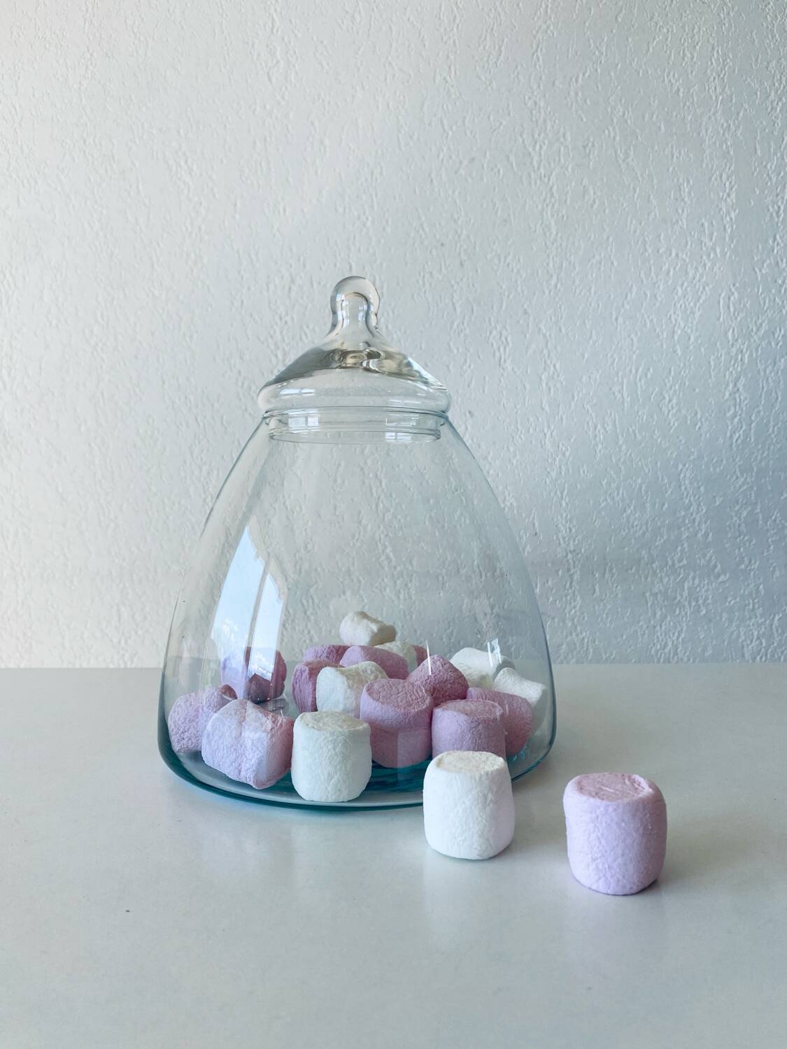 Large glass bottle, apothecary candy box