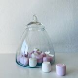 Large glass bottle, apothecary candy box