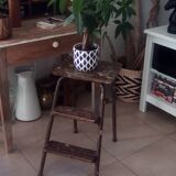 Old wood and metal workshop stepladder
