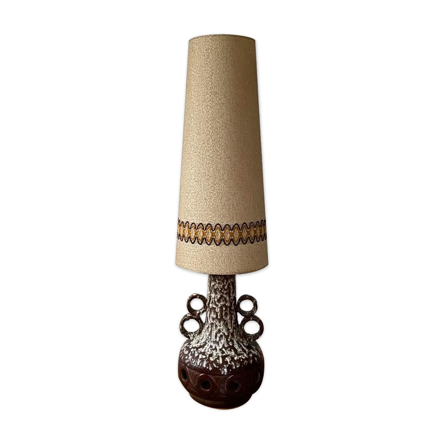 Ceramic floor lamp fat lava, germany 1960